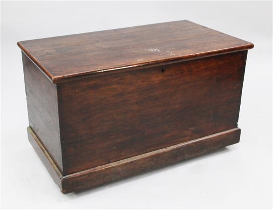 A 19th century mahogany coffer, W.3ft 1.5in.